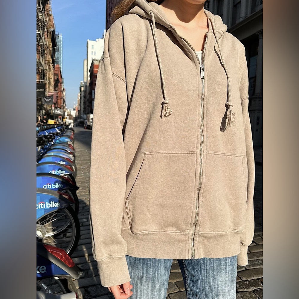 brandy melville john galt christy hoodie in tan